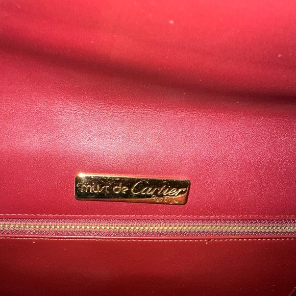Cartier Les must de Cartier Collection Burgundy Leather Clutch; Great Condition! - Picture 7 of 15